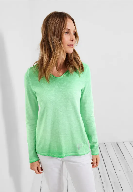 T-shirt aspect délavé smash green