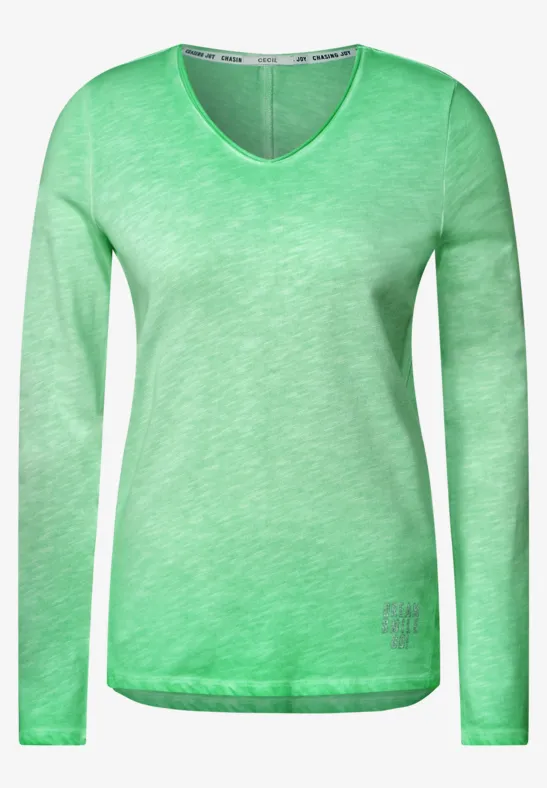 T-shirt aspect délavé smash green