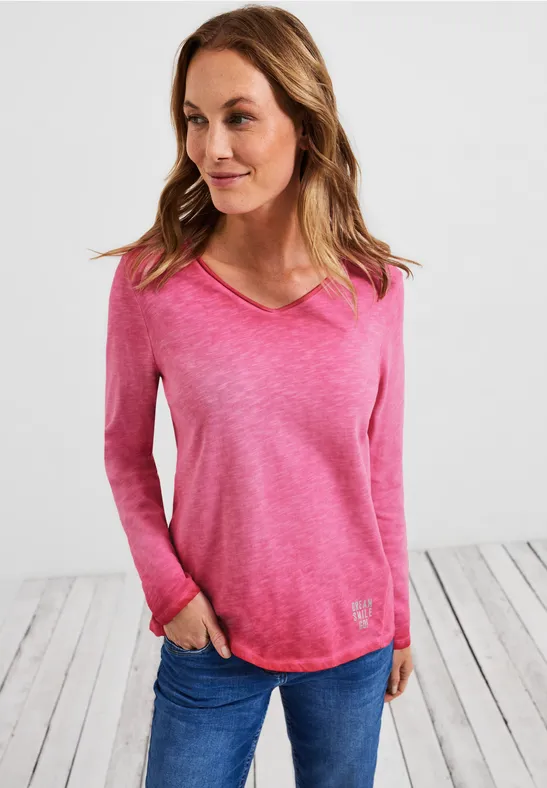 T-shirt aspect délavé fresh pink