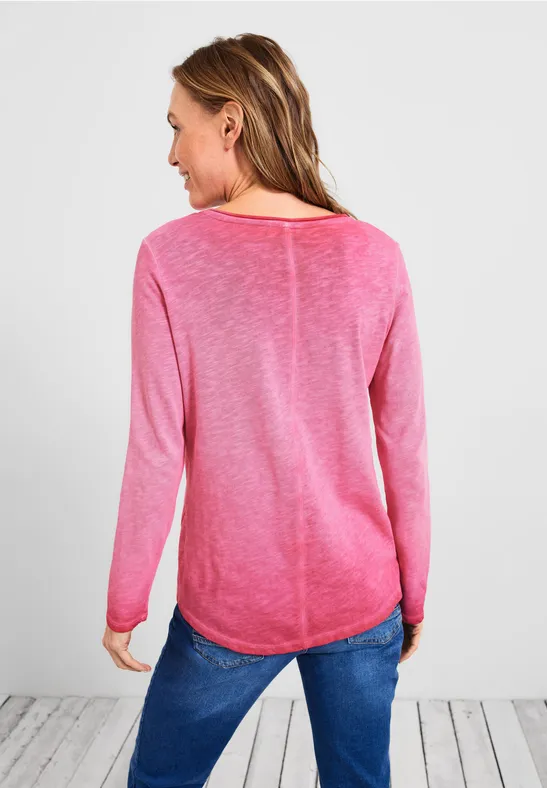 T-shirt aspect délavé fresh pink