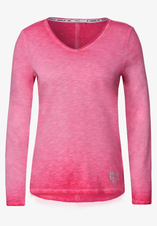 T-shirt aspect délavé fresh pink