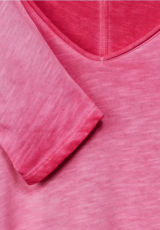 T-shirt aspect délavé fresh pink