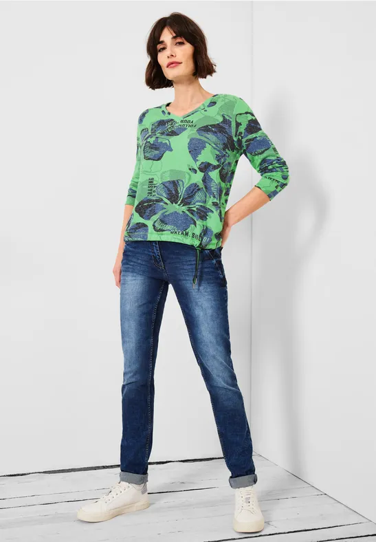 T-shirt à imprimé all-over smash green melange