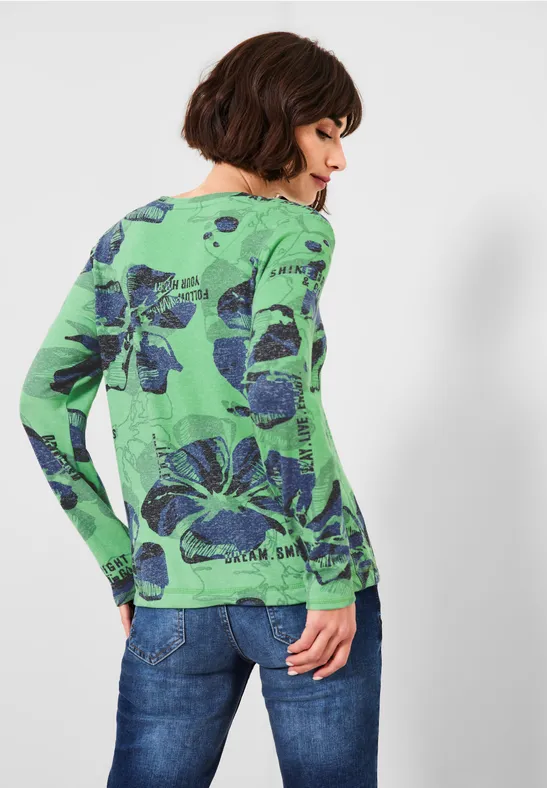 T-shirt à imprimé all-over smash green melange