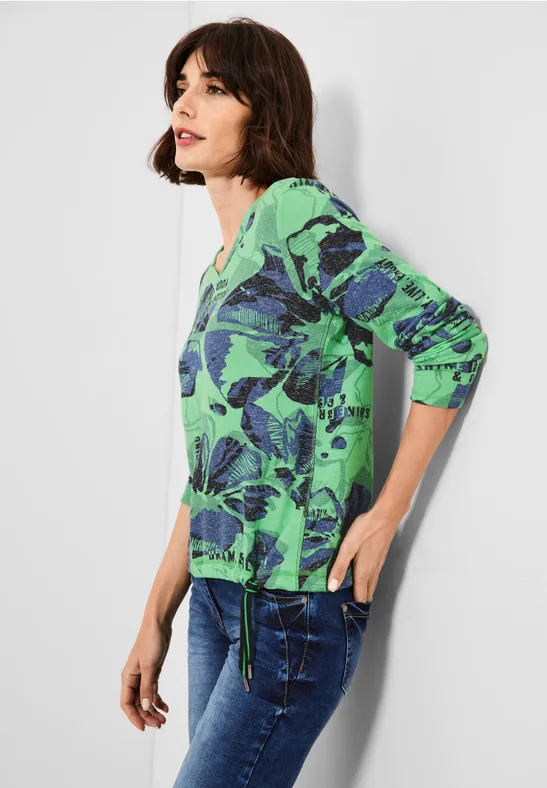 T-shirt à imprimé all-over smash green melange
