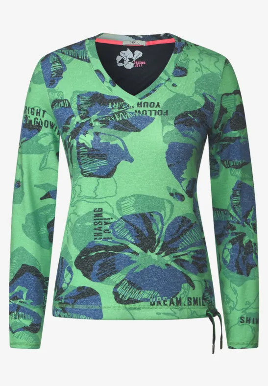 T-shirt à imprimé all-over smash green melange