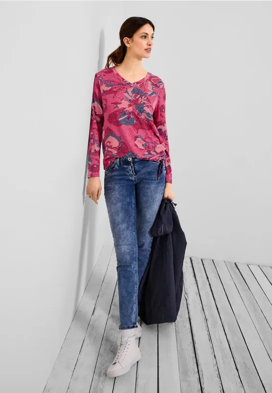 T-shirt à imprimé all-over fresh pink melange