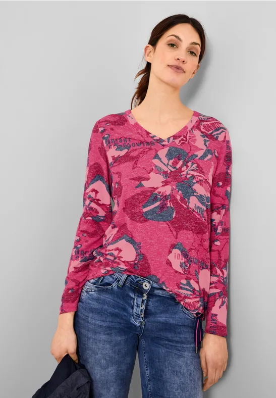 T-shirt à imprimé all-over fresh pink melange