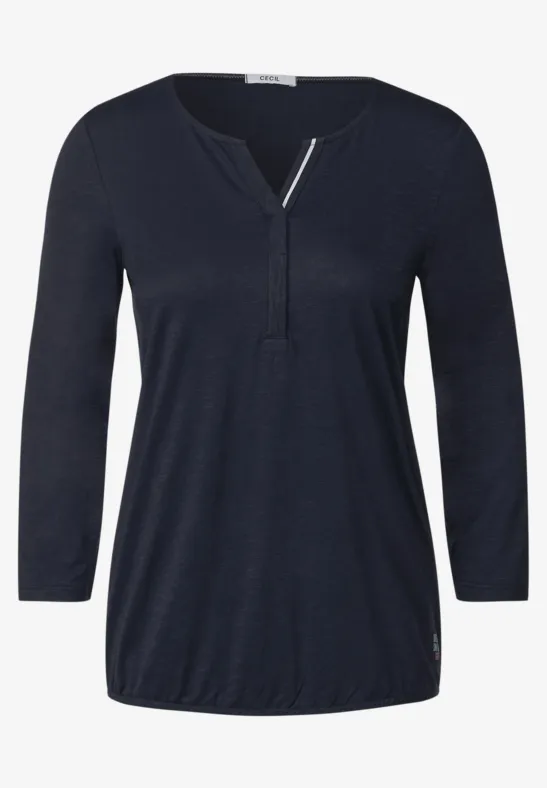 Shirt in effen kleur deep blue