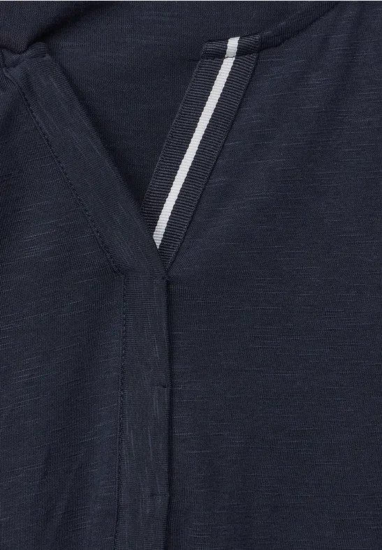 Shirt in effen kleur deep blue