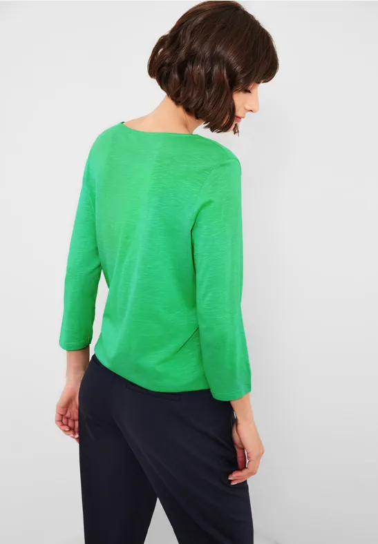 Shirt in effen kleur smash green