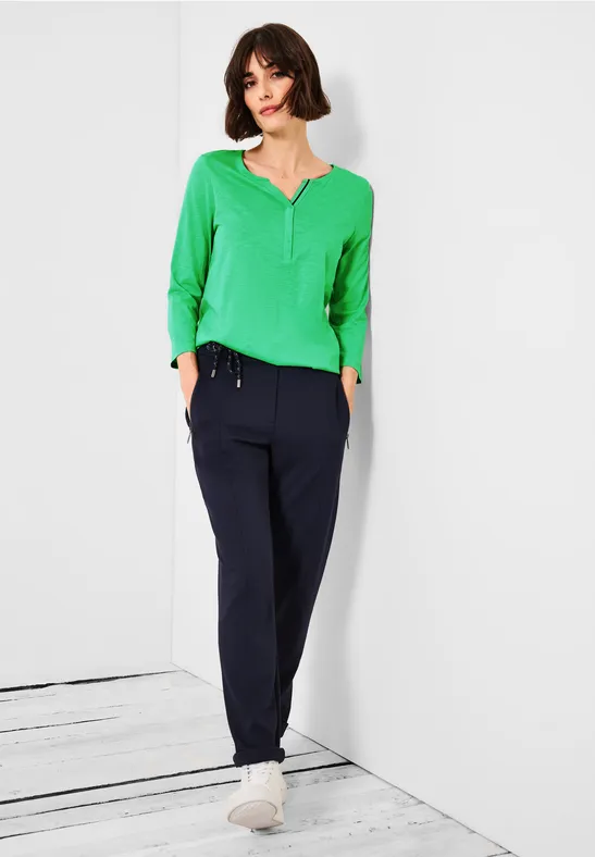 Shirt in effen kleur smash green