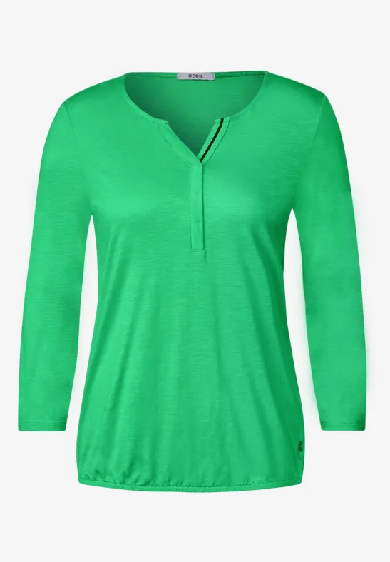 Shirt in effen kleur smash green
