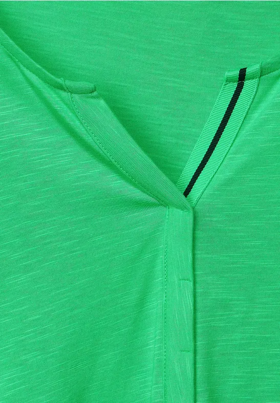 Shirt in effen kleur smash green