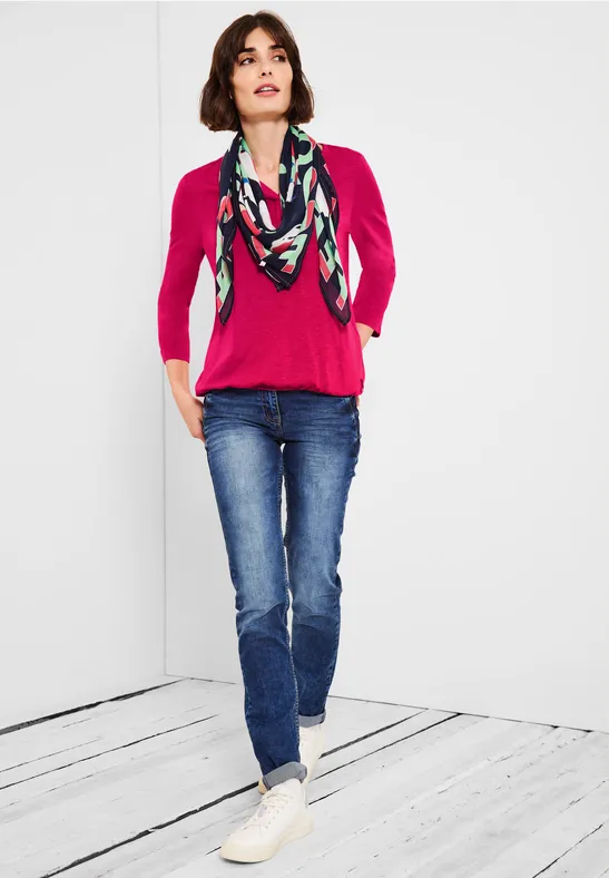 Shirt in effen kleur fresh pink