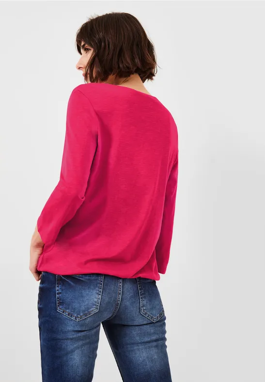 Shirt in effen kleur fresh pink