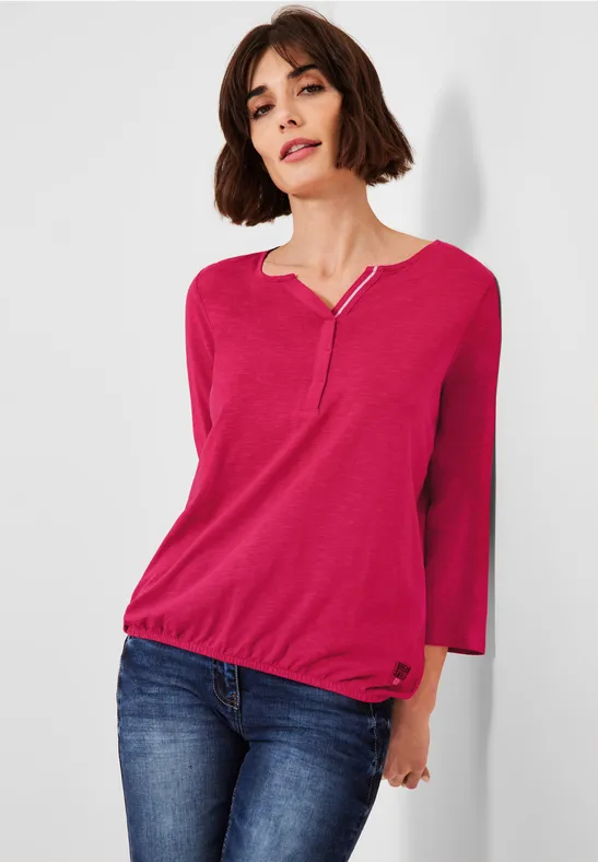 Shirt in effen kleur fresh pink