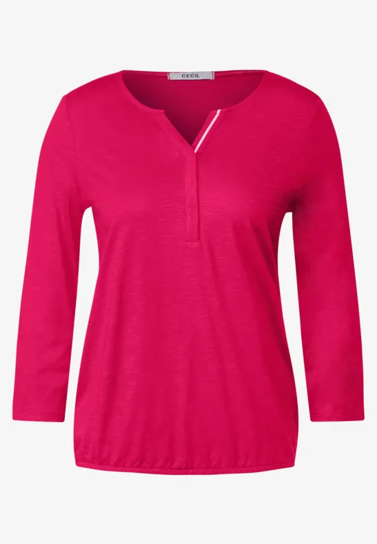 Shirt in effen kleur fresh pink