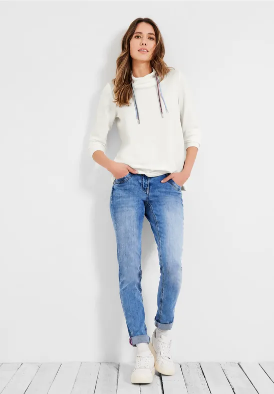 Shirt met grote kraag vanilla white
