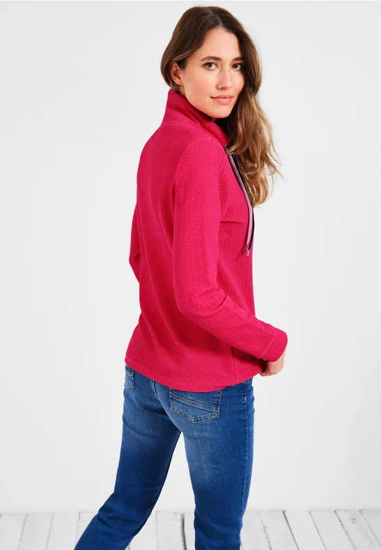 T-shirt à grand col fresh pink