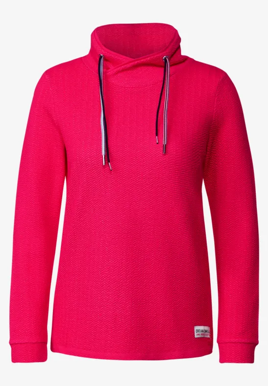 T-shirt à grand col fresh pink