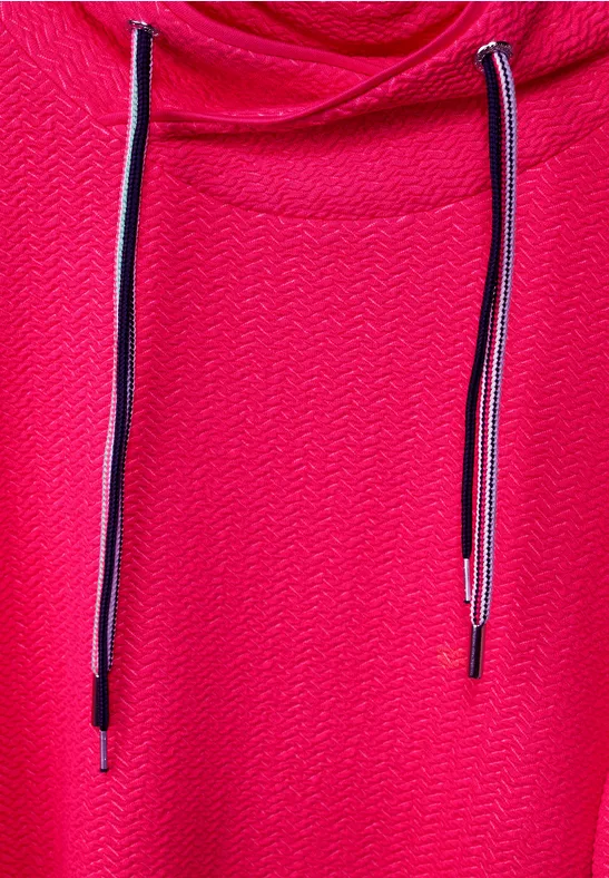 T-shirt à grand col fresh pink