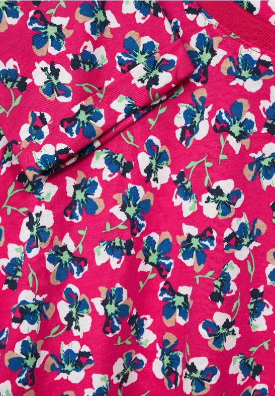 Shirt met bloemenpatroon fresh pink