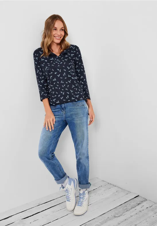 T-shirt à manches 3/4 deep blue
