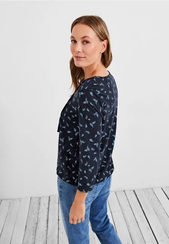 T-shirt à manches 3/4 deep blue