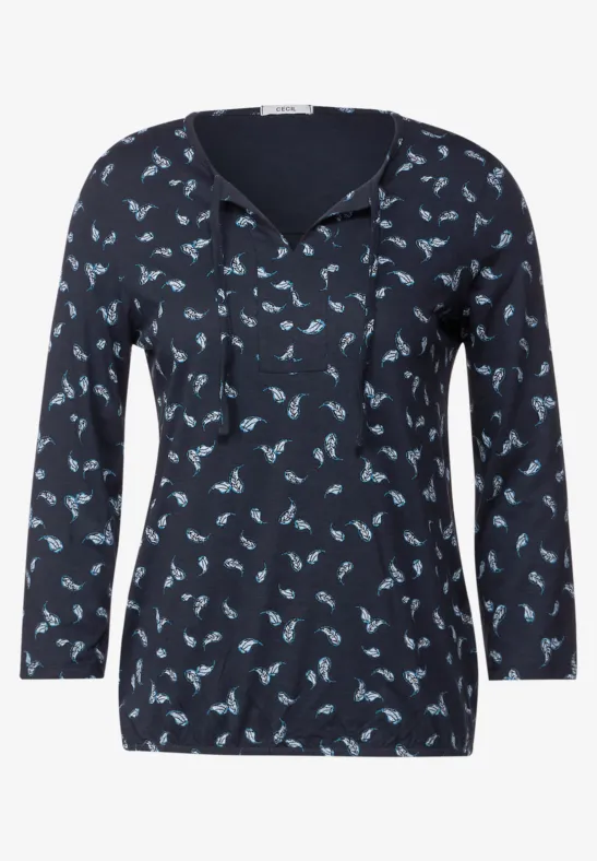 T-shirt à manches 3/4 deep blue