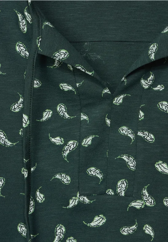 Shirt met print en 3/4-mouwen cypress green