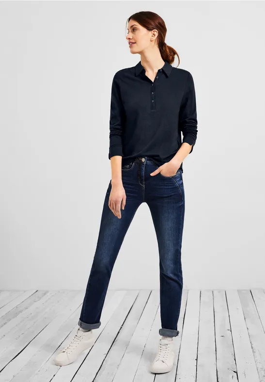 Basic blouseshirt deep blue