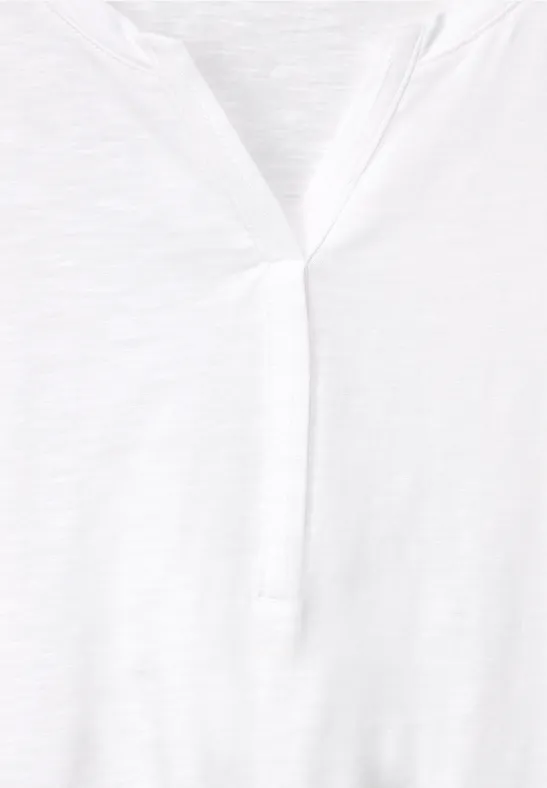 Tuniekshirt in effen kleur White