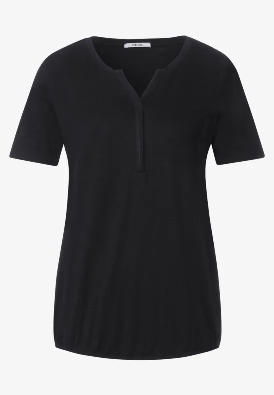 Tuniekshirt in effen kleur Black