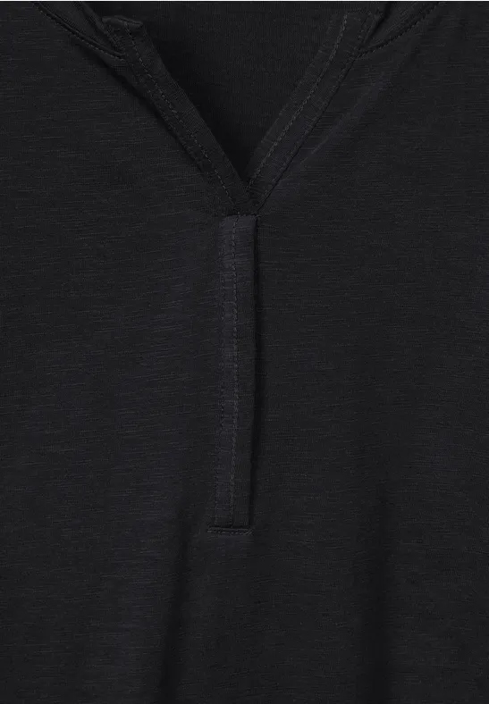 Tuniekshirt in effen kleur Black