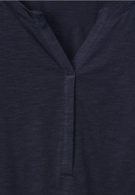 Tuniekshirt in effen kleur deep blue