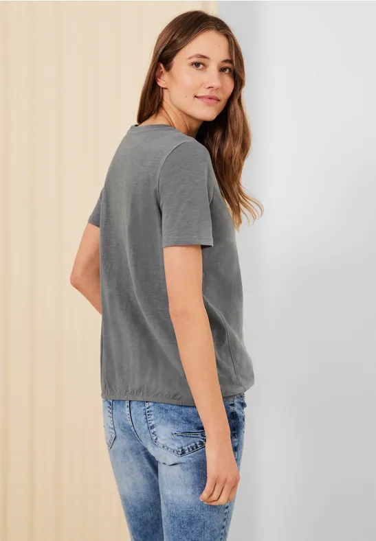 T-shirt tunique de couleur unie graphite light grey