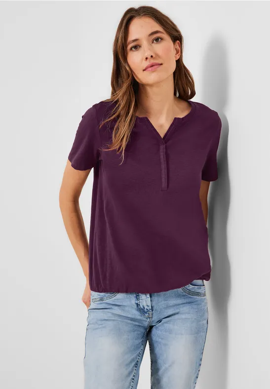 T-shirt tunique de couleur unie deep berry