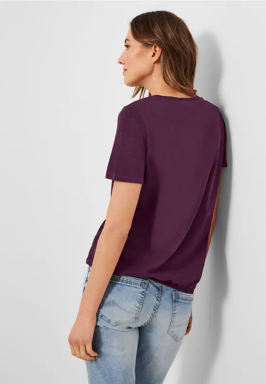 T-shirt tunique de couleur unie deep berry