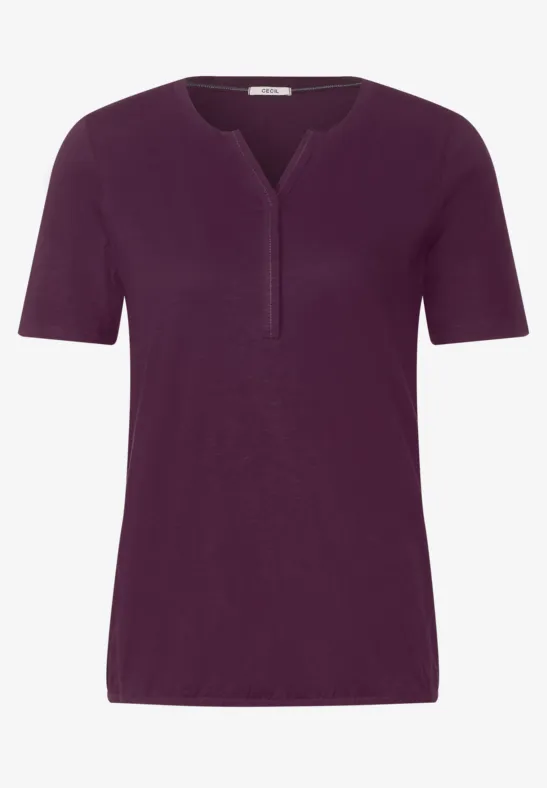T-shirt tunique de couleur unie deep berry