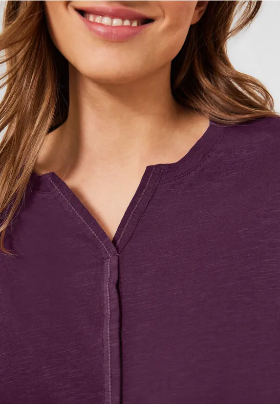 T-shirt tunique de couleur unie deep berry