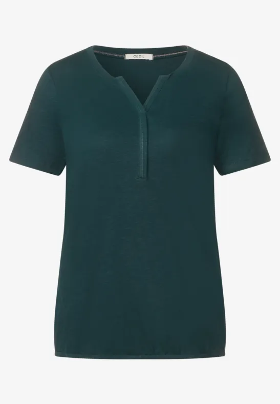 Tuniekshirt in effen kleur cypress green