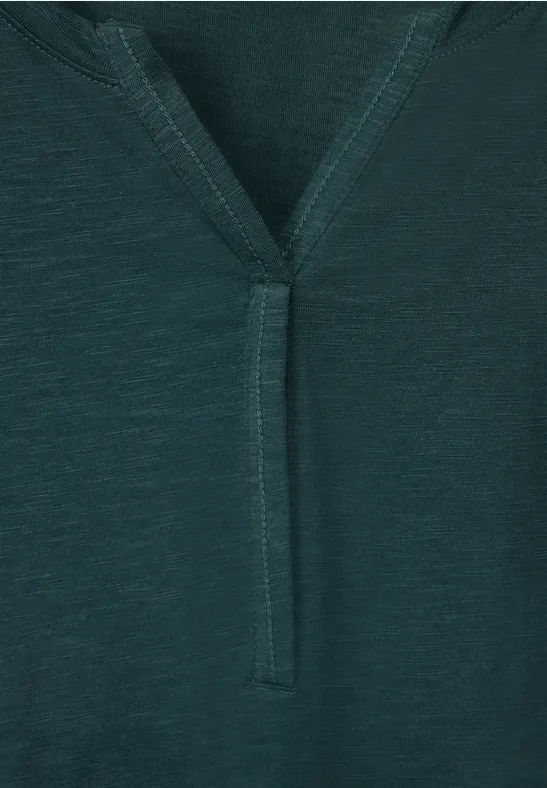 Tuniekshirt in effen kleur cypress green