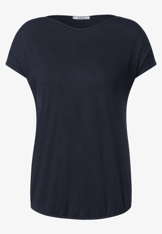 Shirt met schoudersplit deep blue
