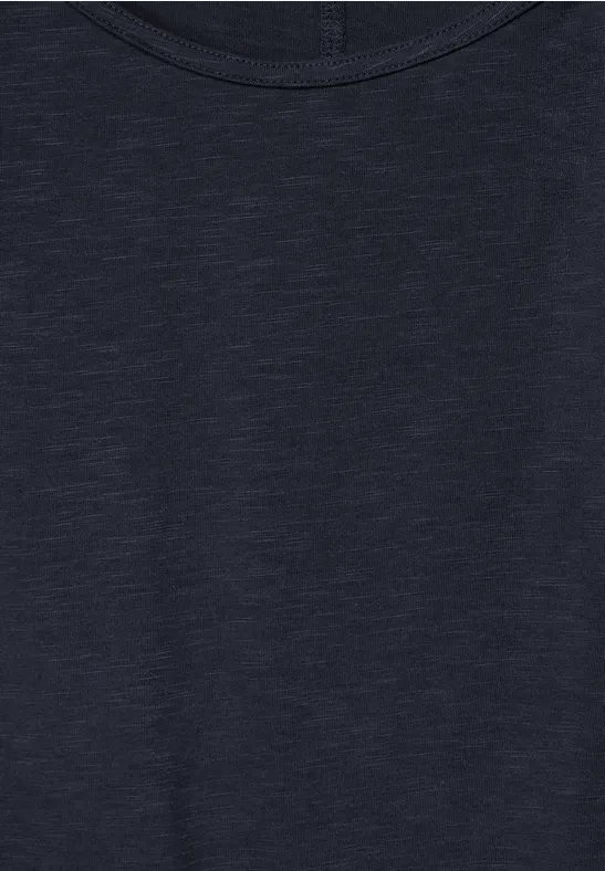 Shirt met schoudersplit deep blue