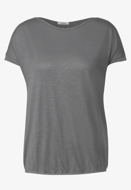 Shirt met schoudersplit graphite light grey