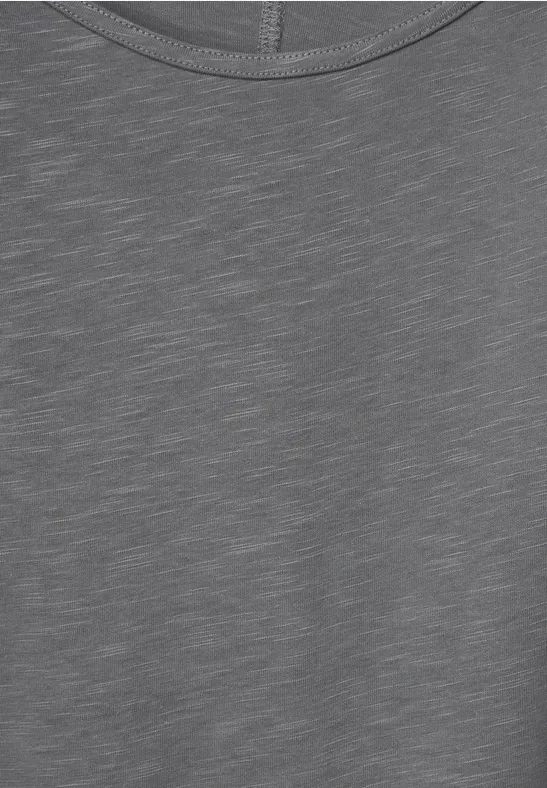 Shirt met schoudersplit graphite light grey