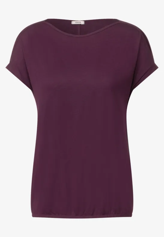 T-shirt avec fentes sur les épaules deep berry