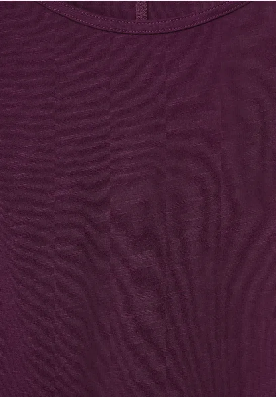 T-shirt avec fentes sur les épaules deep berry