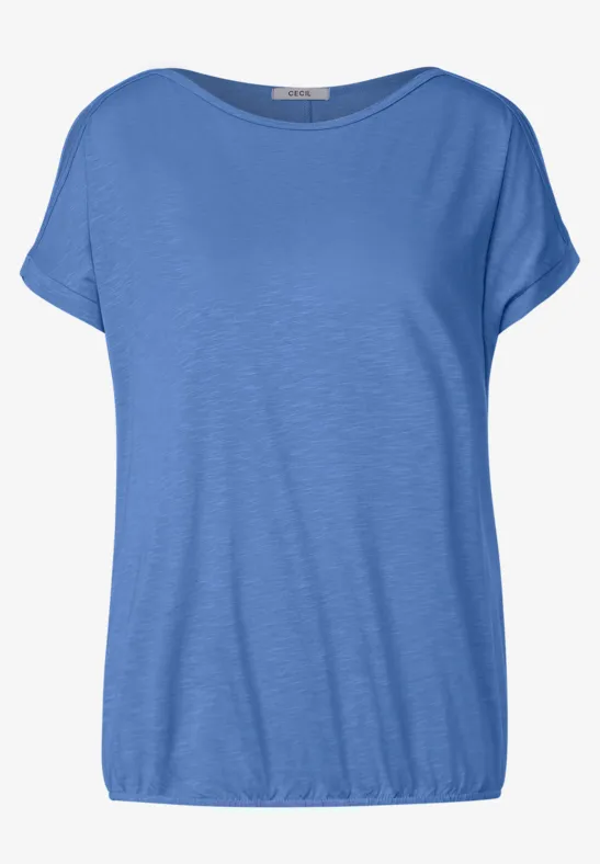 Shirt met schoudersplit campanula blue